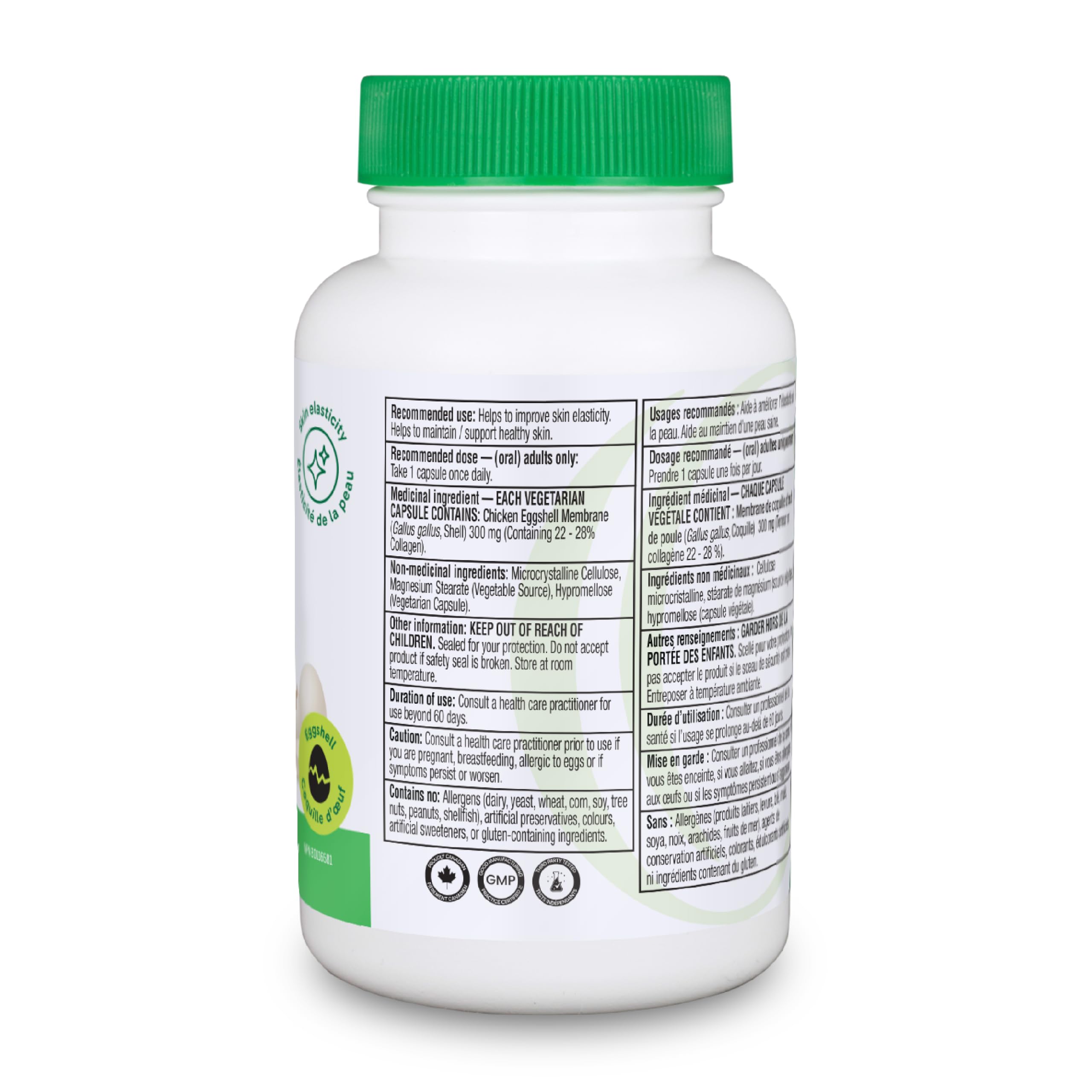 Organika Canadian-Made Vegetarian Collagen - Sourced From Natural Eggshell Membrane | For Healthier Skin, Hair, Nails and Joints - 60vcaps 🍁 All In One Marketplace Canada