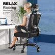 Mimoglad Office Chair, Comfy Desk Chair - High Back Ergonomic Computer Chair with Adjustable Lumbar Support & Headrest, Flip-up Armrests for Guitar Playing (Black(Black Frame)) 🍁 All In One Marketplace Canada
