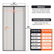 Magnetic Screen Door, Heavy Duty Fiberglass Moustiquaire Magnétique, Screen Mesh with Automatic Block Closure, Walk Through Easily for Kids Pets,Fits Door Size up to 36-38