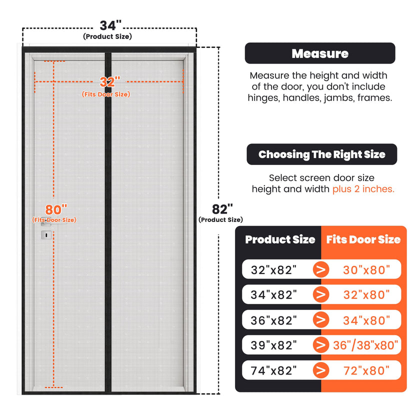 Magnetic Screen Door (Screen Size 32