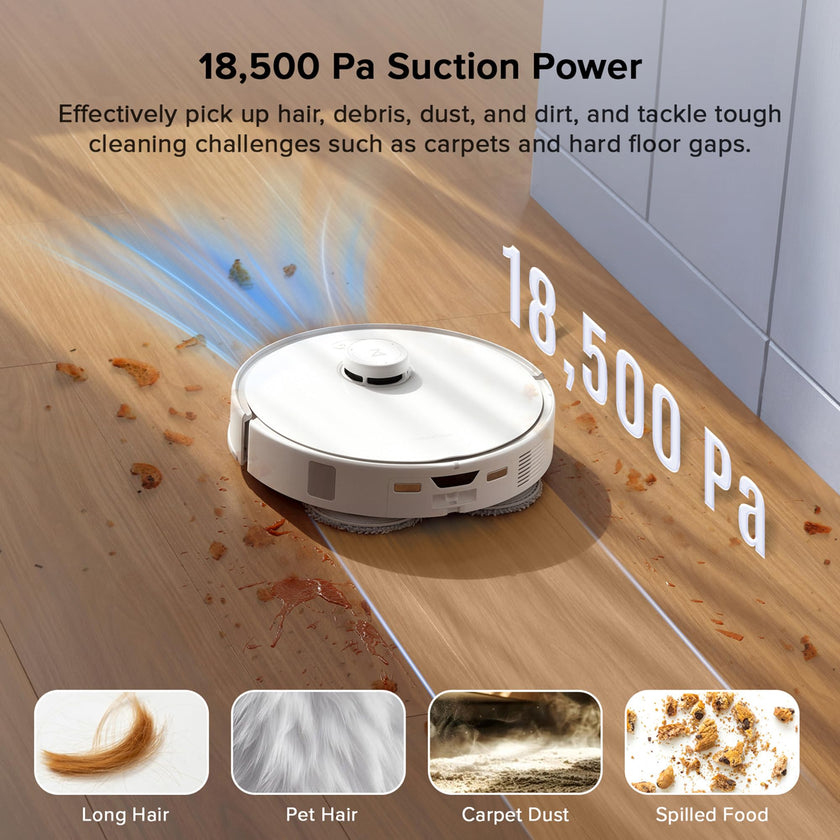 roborock Qrevo Curv S5X Robot Vacuum and Mop, 18,500Pa Suction, Zero-Tangling Design, FlexiArm Side Brush & Mop, Smart Obstacle Avoidance, Self-Washing & Drying, Self-Emptying, Perfect for Carpet 🍁 All In One Marketplace Canada