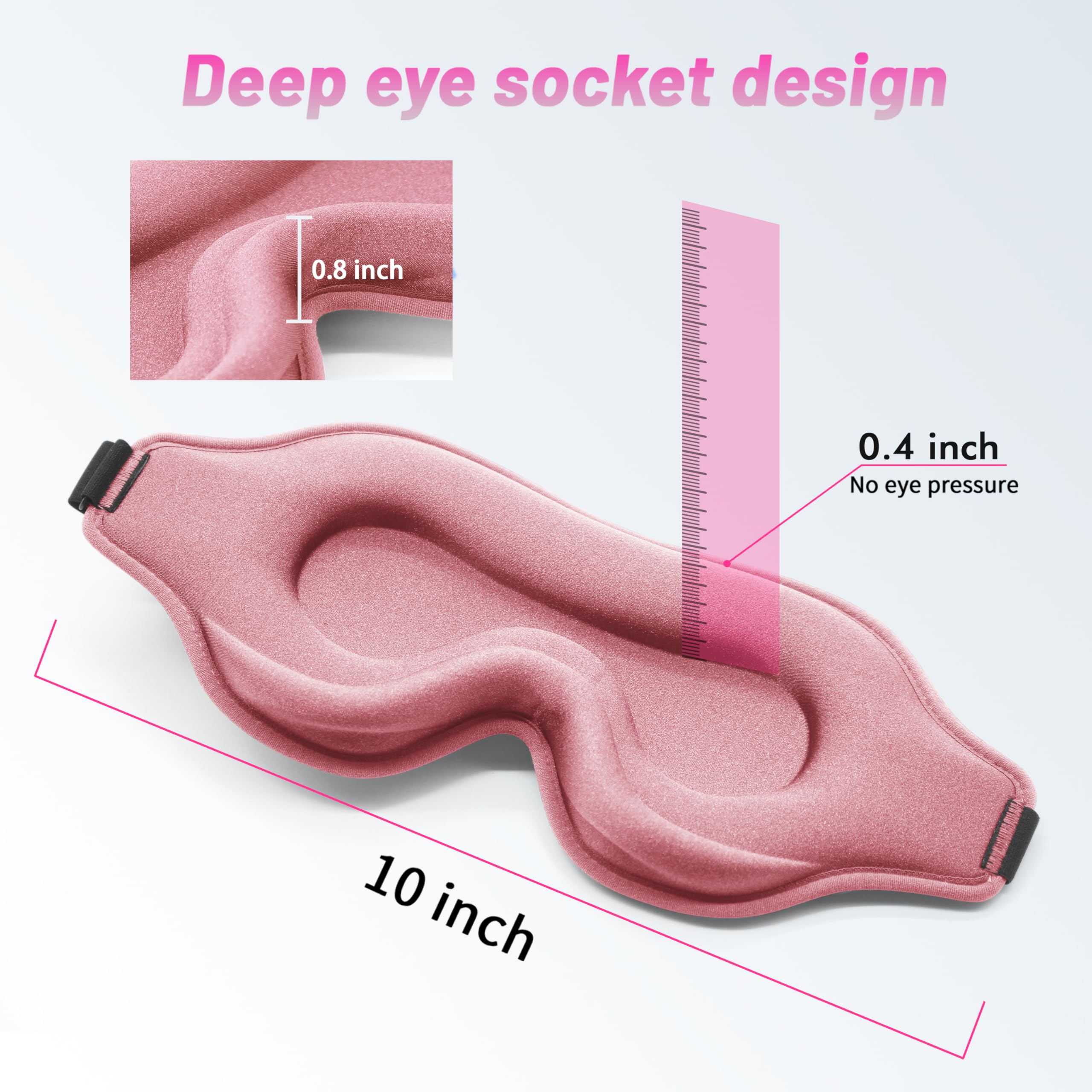 Sleep Eye Mask for Men Women, Lash Extensions 3D Sleeping Mask, Travel Blackout Night Blindfold Eye Shade Cover with Adjustable Strap (Pink-3D) 🍁 All In One Marketplace Canada
