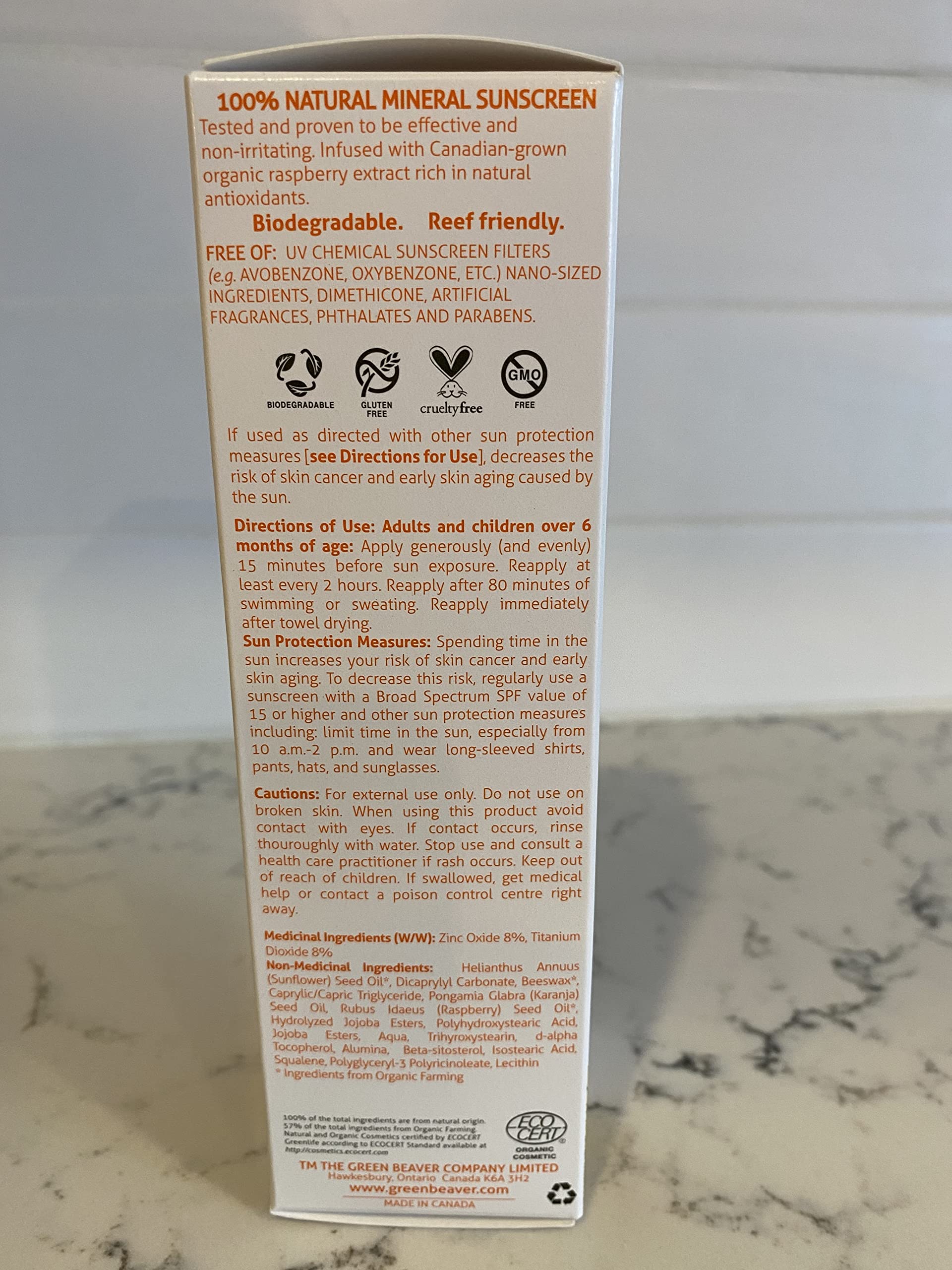 Green Beaver SPF 40 Sport Sunscreen for Kids, 100% Natural Lotion, Reef Safe, Mineral made with Organic Ingredients, Broad-Spectrum UVA and UVB Sun Protection, Water and Sweat resistant, Benzene-free, Hypoallergenic and Hydrating for the Skin, 90ml