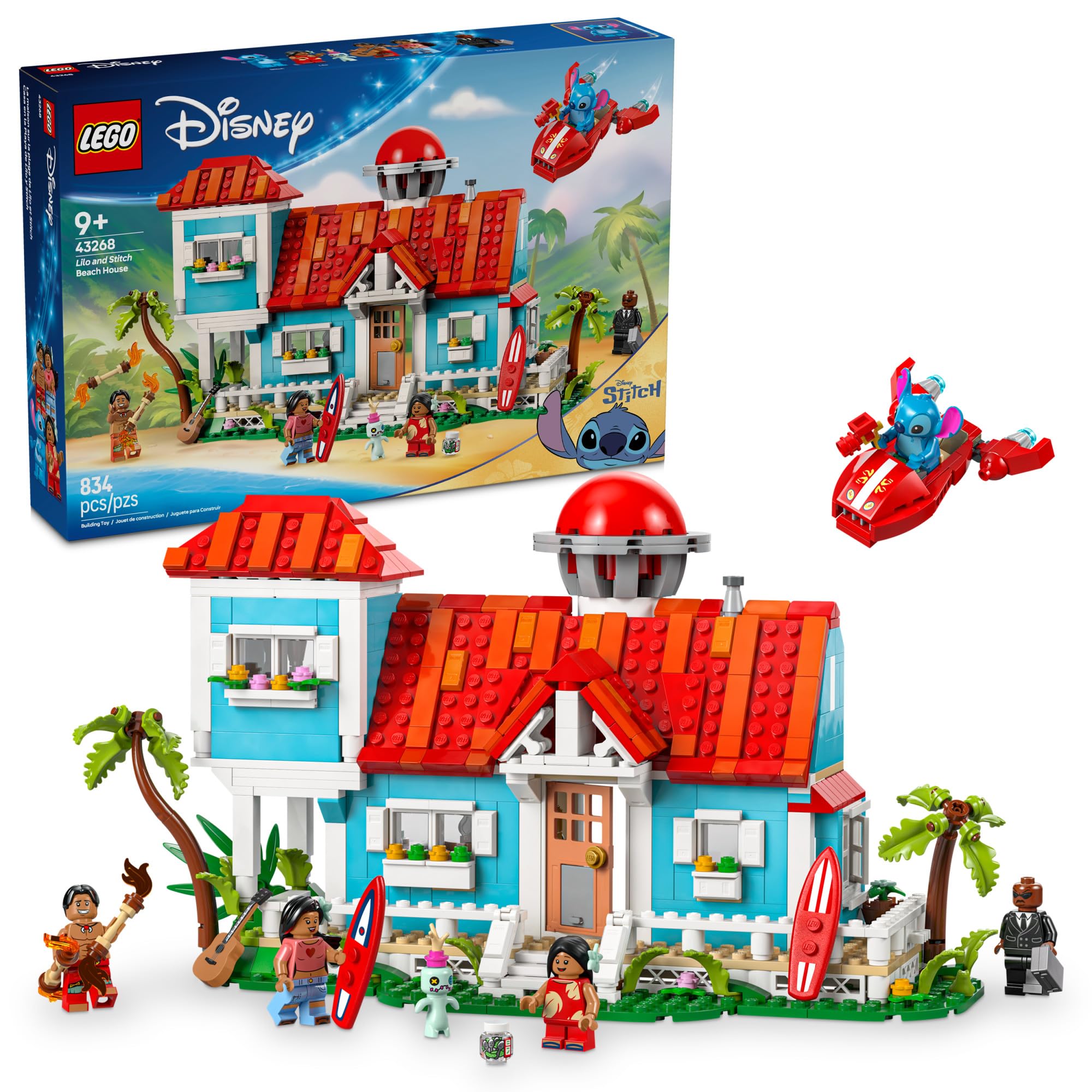 LEGO Disney Lilo and Stitch Beach House Toy - Building Playset for Kids, Girls and Boys, Ages 9+ - Includes 5 Minifigures - Disney Gift Idea for Fans of Lilo & Stitch Movie - 43268 🍁 All In One Marketplace Canada