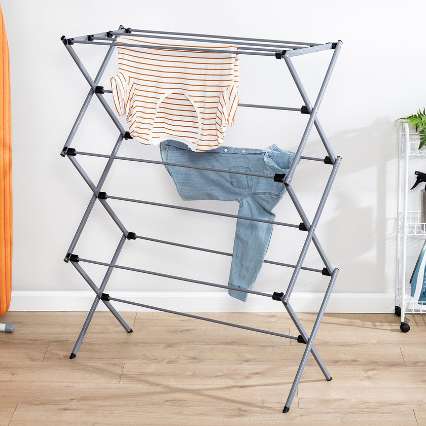 Honey-Can-Do Oversize Collapsible Clothes Drying Rack DRY-09066 Silver, 50 lbs 🍁 All In One Marketplace Canada