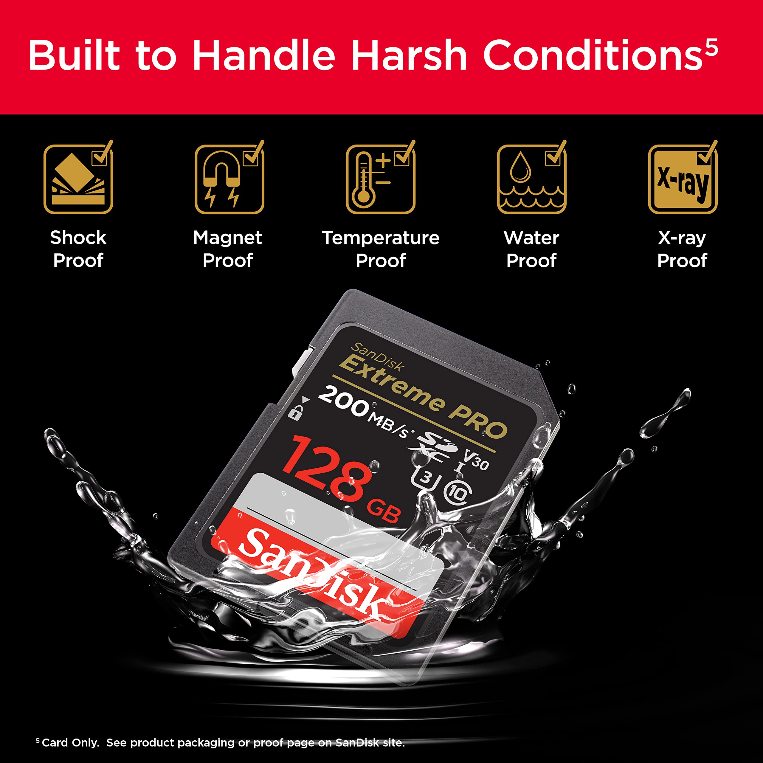 SanDisk 128GB Extreme PRO SDXC UHS-I Memory Card - C10, U3, V30, 4K UHD, SD Card - SDSDXXD-128G-GN4IN 🍁 All In One Marketplace Canada