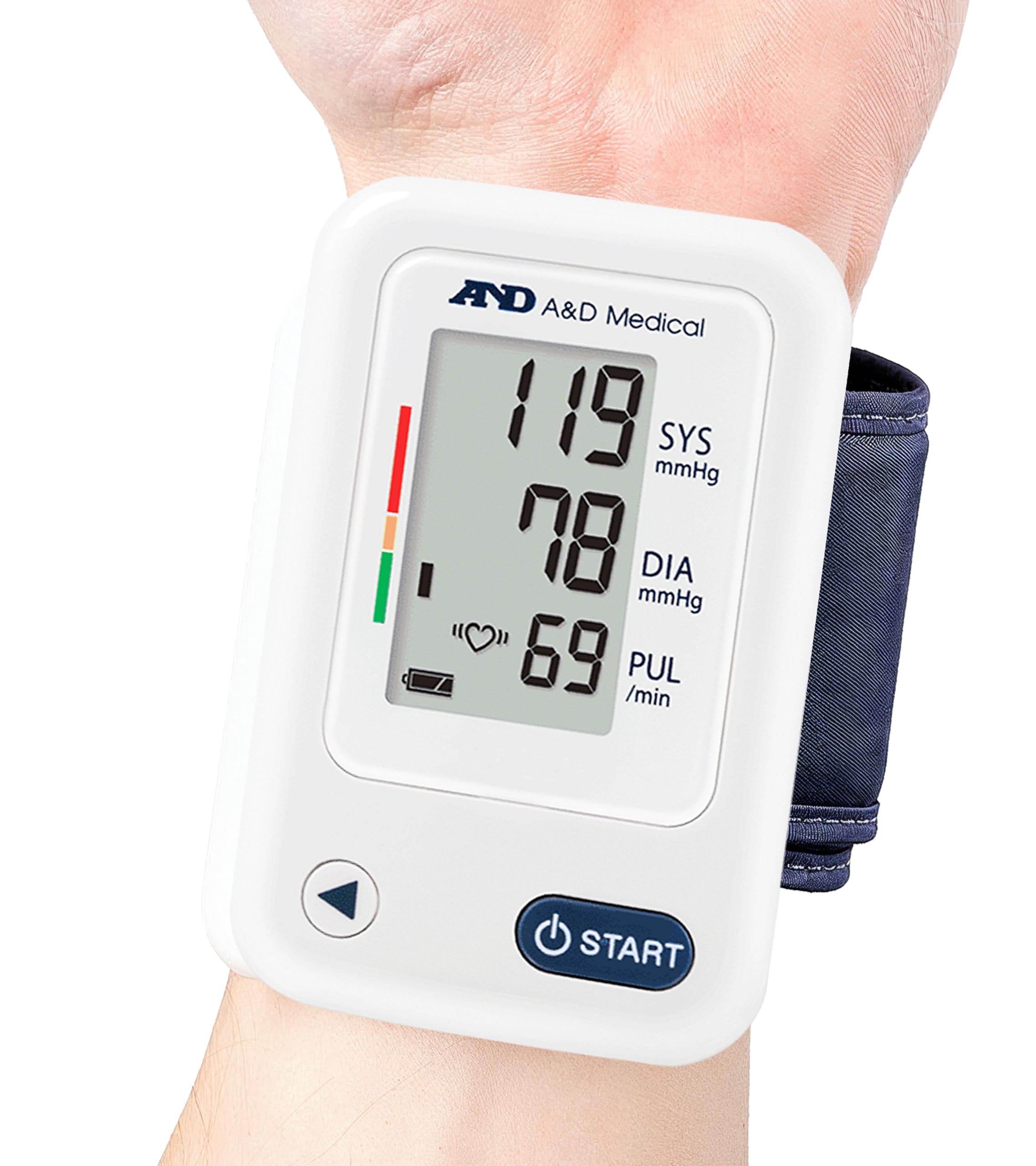 A&D Medical Wrist Blood Pressure Monitor for Home Use - UB-525CN, BP Adjustable Cuff (5.3-8.5