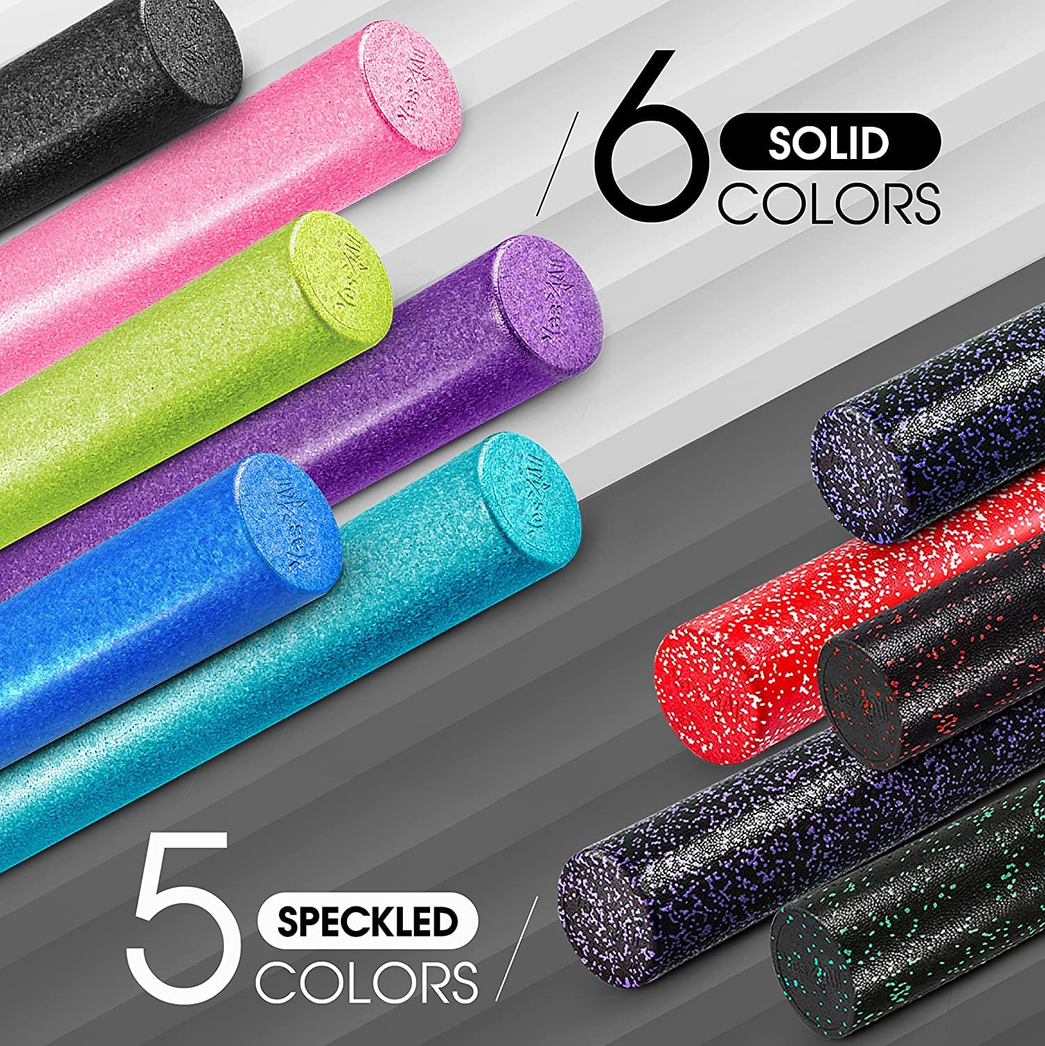 Yes4All High-Density EPP Round Back Roller Foam, Foam Roller for Yoga, Pilates & Stretching - 12, 18, 24, 36 inch 🍁 All In One Marketplace Canada