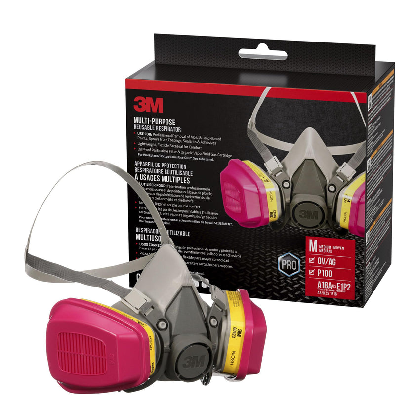 3m 62023ha1-c Half Facepiece Reusable Respirator All-in-one Kit, Multi-purpose, M (1 Mask and 1-pair Cartridges) 🍁 All In One Marketplace Canada