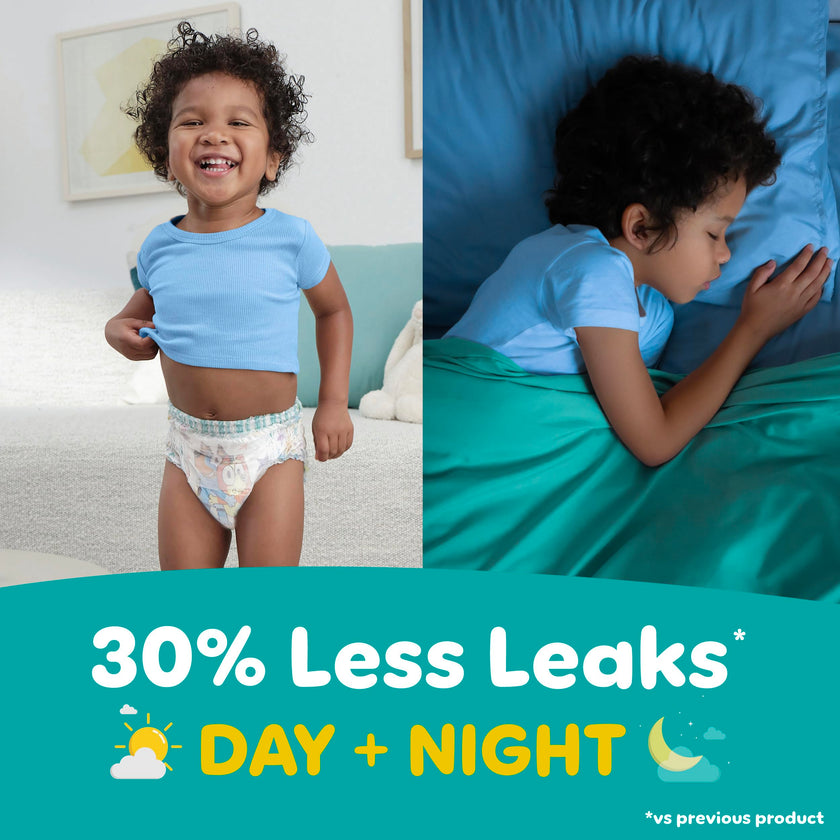 Pampers Easy Ups Girls & Boys Potty Training Pants, Size 7 (5T6T), 46 Count, Bluey Absorbent Training Underwear, Up to 100% Leakproof Day and Night, Hypoallergenic 🍁 All In One Marketplace Canada
