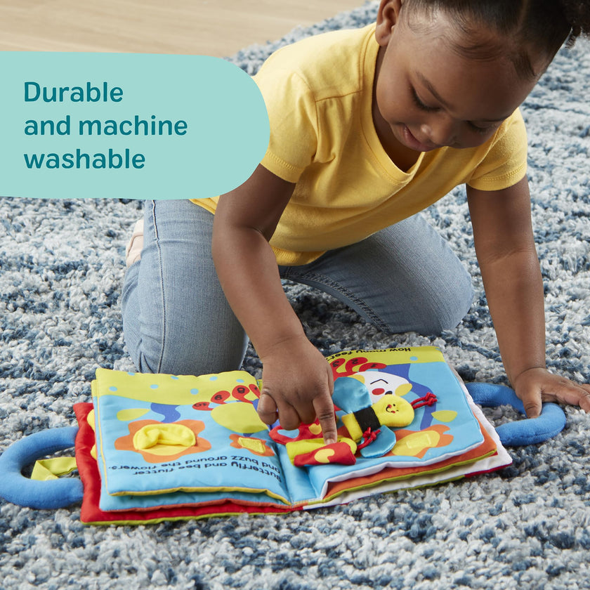 Melissa & Doug K’s Kids My First Activity Book, Soft Cloth Baby Book with Infant Toys—Puppets, Crinkles, Buttons, Buckles & Clock, Machine Washable Montessori Baby Toys for Kids 0–24 Months 🍁 All In One Marketplace Canada