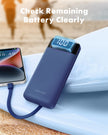 Charmast Portable Charger with Built in Cables, Power Bank with Cords Wires, Slim 10000mAh Travel Battery Pack 6 Outputs 3 Inputs 3A Fast Charging for Samsung Google Pixel LG Moto iPhone iPad 🍁 All In One Marketplace Canada