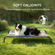 Bedsure Large Elevated Outdoor Dog Bed - Raised Dog Cot for Large Dogs, Portable Outdoor Pet Bed for Camping or Beach, Cooling Summer Frame with Breathable Mesh, Grey, 49 Inches 🍁 All In One Marketplace Canada