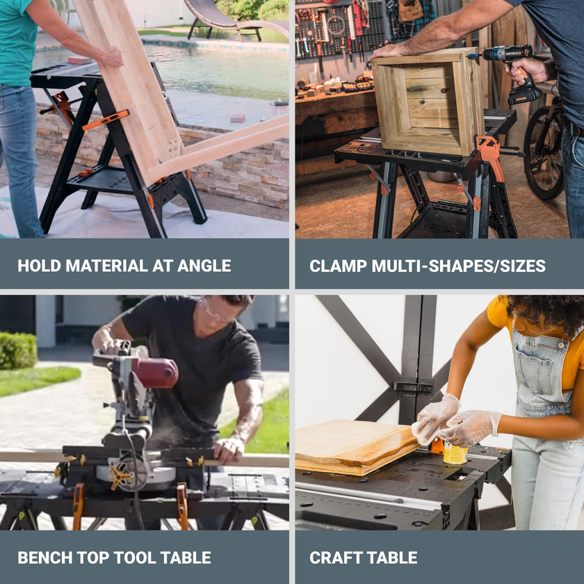 WORX WX051 Pegasus Folding Work Table with Quick Clamps 🍁 All In One Marketplace Canada