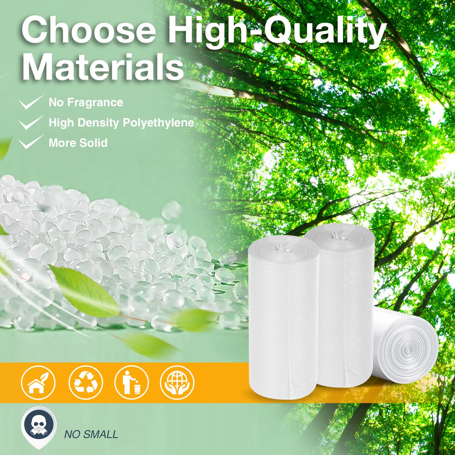 150 Count Garbage Bags 30 Litres/8 Gallon Kitchen Trash Bags Medium Unscented White Garbage Can Liners 🍁 All In One Marketplace Canada