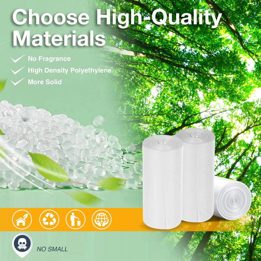 150 Count Garbage Bags 30 Litres/8 Gallon Kitchen Trash Bags Medium Unscented White Garbage Can Liners 🍁 All In One Marketplace Canada