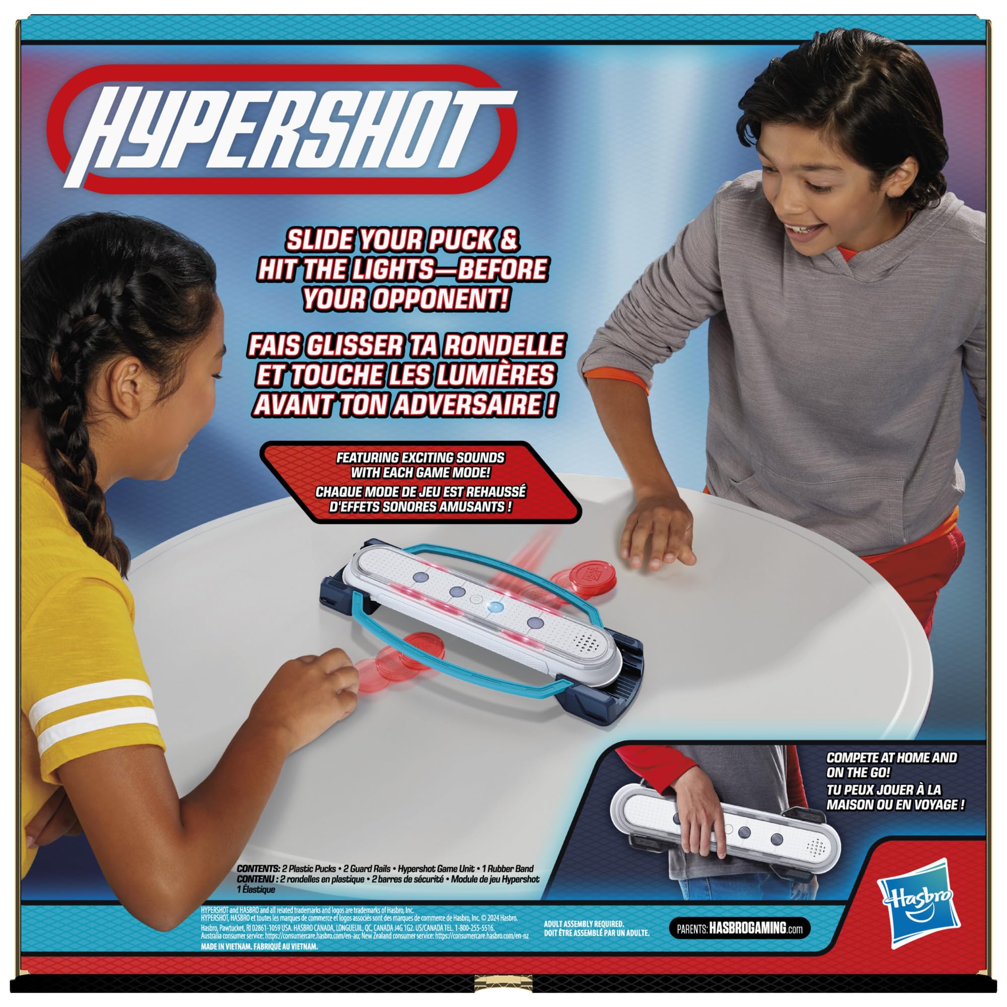 Hypershot Electronic Tabletop Hockey Game | 5 Games in 1 | Music, Lights, and Sounds | Ages 8 and Up | for 1 to 2 Players | Kids Board Games (English & French) 🍁 All In One Marketplace Canada
