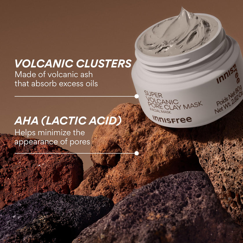 Innisfree Super Volcanic Clay Mask, Premium Korean Skincare with AHA and Natural Clusters for Deep Pore Detox, Gentle Exfoliation, Oil Control 🍁 All In One Marketplace Canada