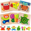 Gojmzo Wooden Puzzles for Toddlers 1-3 Toys Gifts for 1 2 3 Year Old Boys Girls, Montessori Educational Toys Preschool Learning Activities, 6 Pack Animal Jigsaw Puzzle Game 🍁 All In One Marketplace Canada