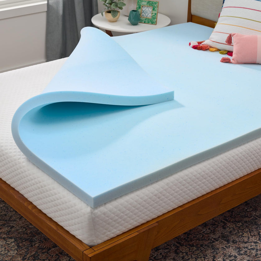 Linenspa 2 Inch Memory Foam Mattress Topper, Gel Infused Twin XL Mattress Topper, CertiPUR-US Certified 🍁 All In One Marketplace Canada