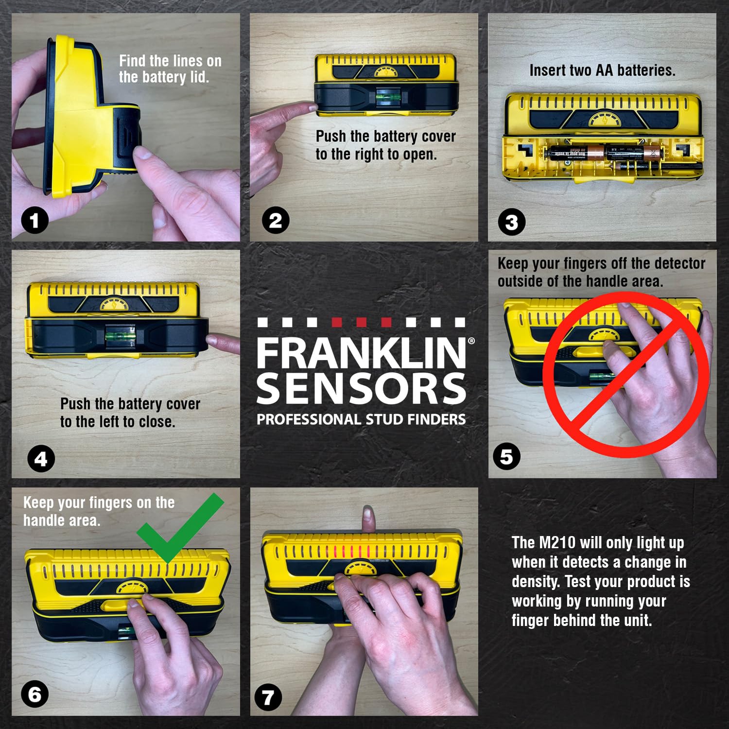 Franklin Sensors ProSensor M210 Stud Finder with 13-Sensors, Wood & Metal Stud Detector/Wall Scanner, Live Wire Detection 🍁 All In One Marketplace Canada