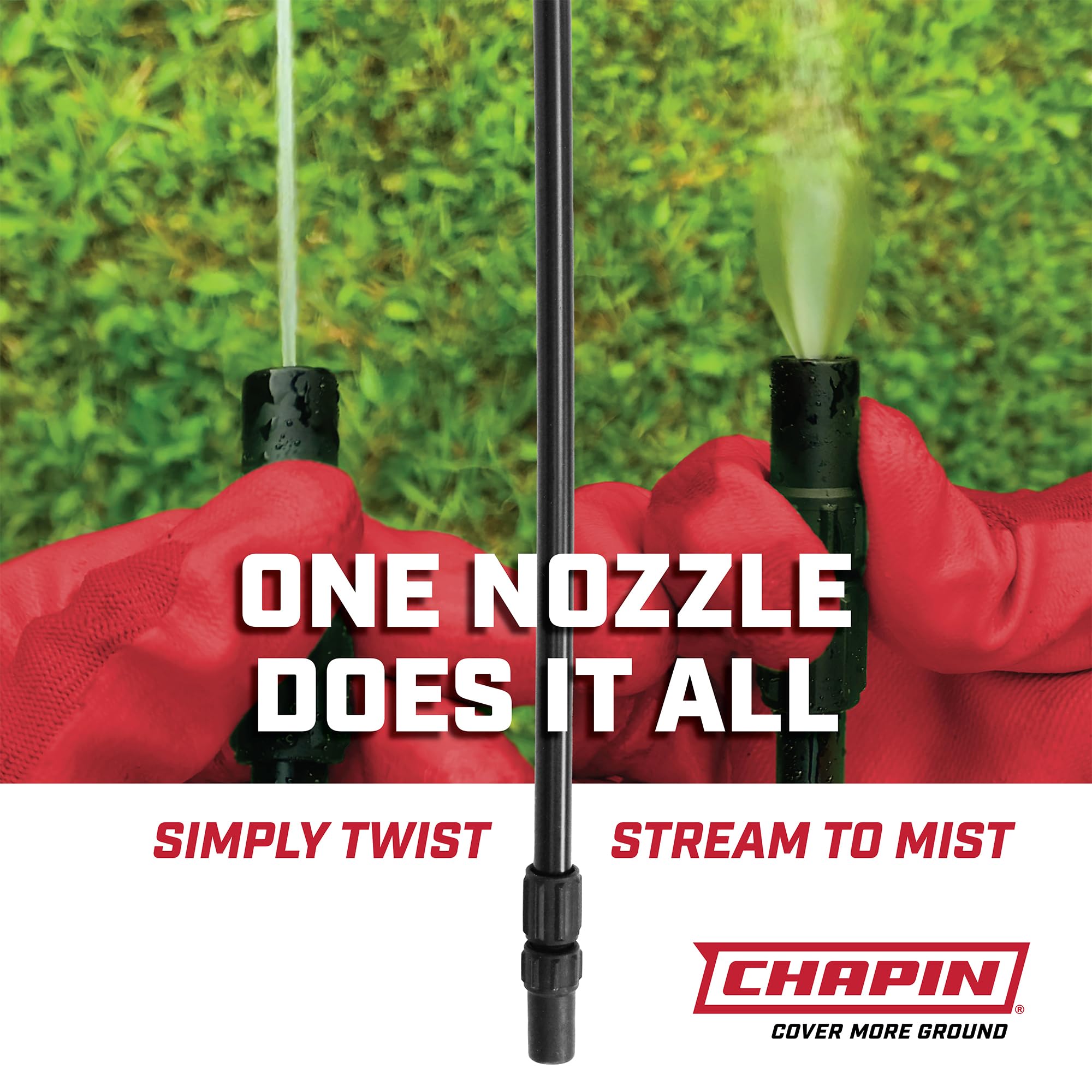 Chapin 22000 Pump Sprayer, 1G (4.5L), Lawn & Garden, Translucent Poly Tank, Funnel-Top, SureSpray, Anti-Clog Filter, Adjustable Cone Nozzle, 34