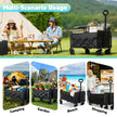 Collapsible Wagon Cart with Wheels Foldable - Lightweight 280LBS Heavy Duty Folding Utility Portable Beach Wagon with All-Terrain Wheels for Groceries Shopping Garden Sports Camping 🍁 All In One Marketplace Canada