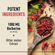 Berberine HCL Supplement | 1000mg | High Potency | Support Glucose Metabolism & Cardiovascular Health | 500mg Per Capsule | With Bitter Melon | Non-GMO, Third-Party Tested | 90 Ct. (45-Day Supply) 🍁 All In One Marketplace Canada