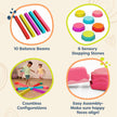 B. toys Balance Beam Set, 10 Beams & 6 Sensory Stepping Stones, Rainbow 🍁 All In One Marketplace Canada