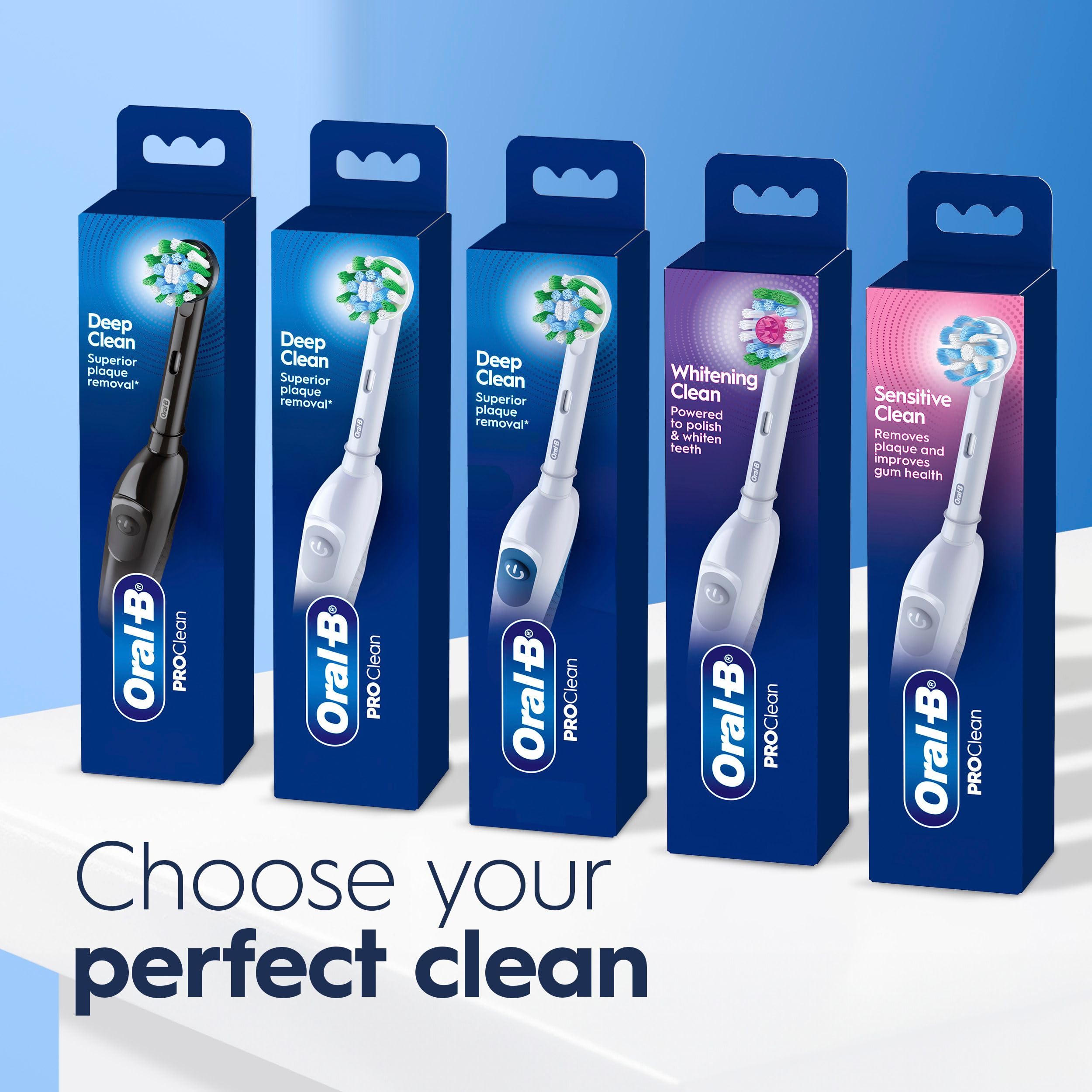 Oral B Pro Clean Battery Toothbrush, Deep Clean - Black, 1 Toothbrush, 1 Brush Head, Built-in Timer and batteries included 🍁 All In One Marketplace Canada