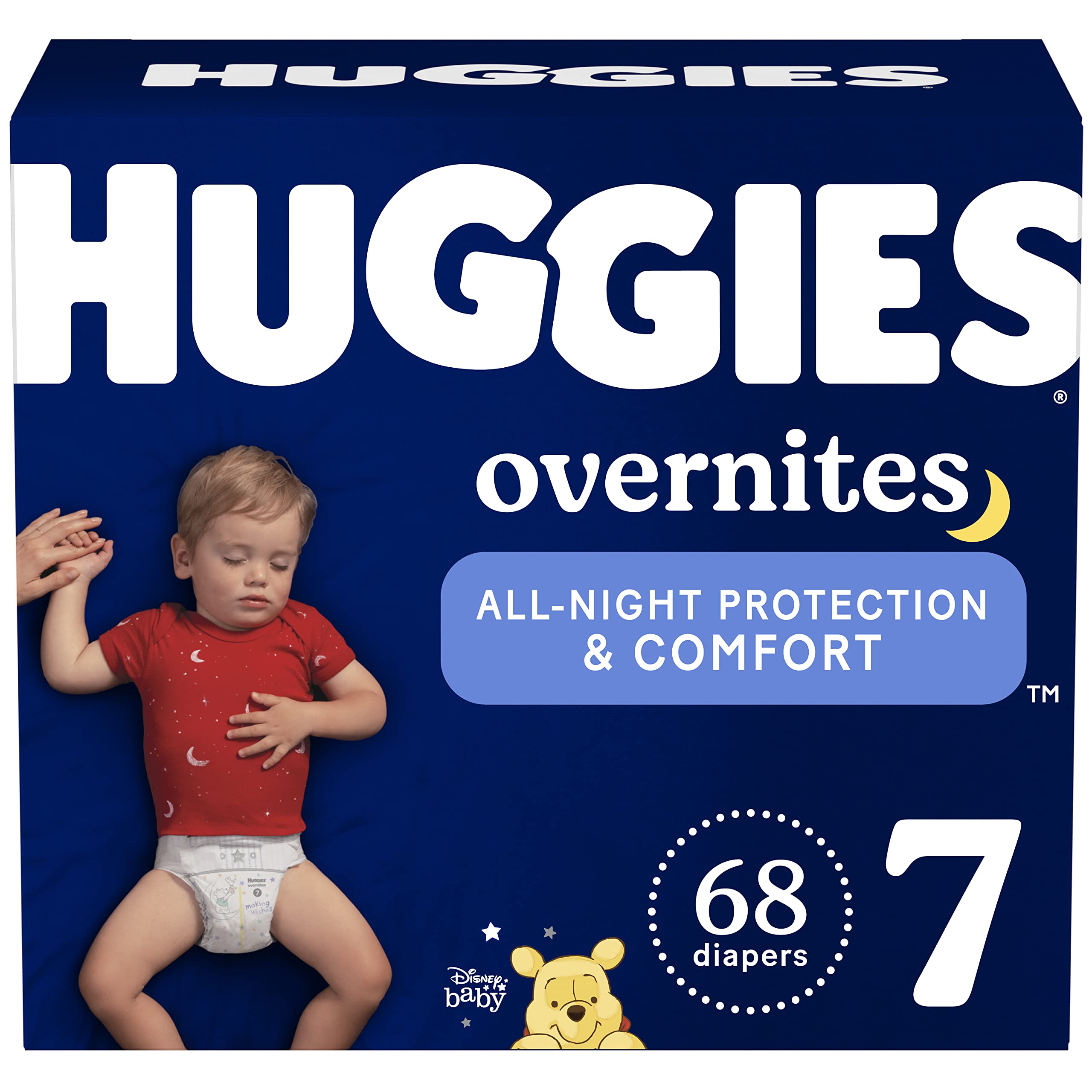 Overnight Diapers Size 7 (41+ lbs), 68 Ct, Huggies Overnites Nighttime Baby Diapers 🍁 All In One Marketplace Canada