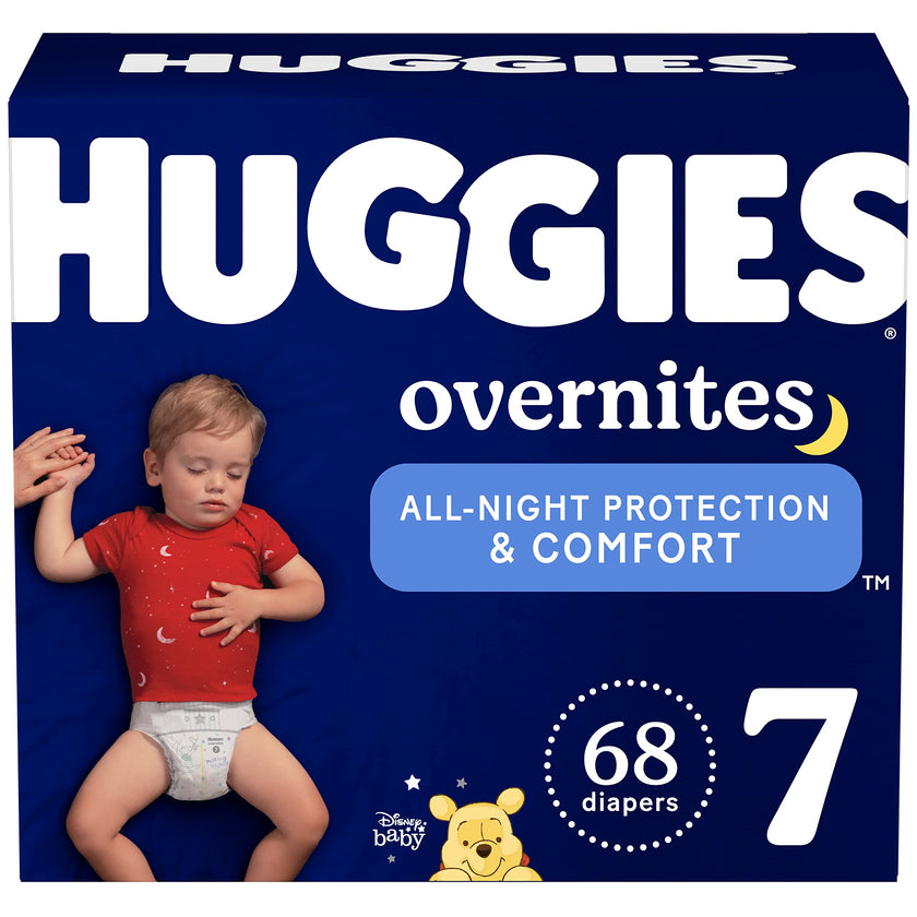 Overnight Diapers Size 7 (41+ lbs), 68 Ct, Huggies Overnites Nighttime Baby Diapers 🍁 All In One Marketplace Canada