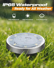 btfarm Solar Ground Lights, 10 Pack 8LED Solar Lights Outdoor Waterproof Garden, Pathway Lights Solar Powered in-Ground Lights, Disk Lights Landscape Lighting for Lawn Patio Yard Driveway, Warm White 🍁 All In One Marketplace Canada