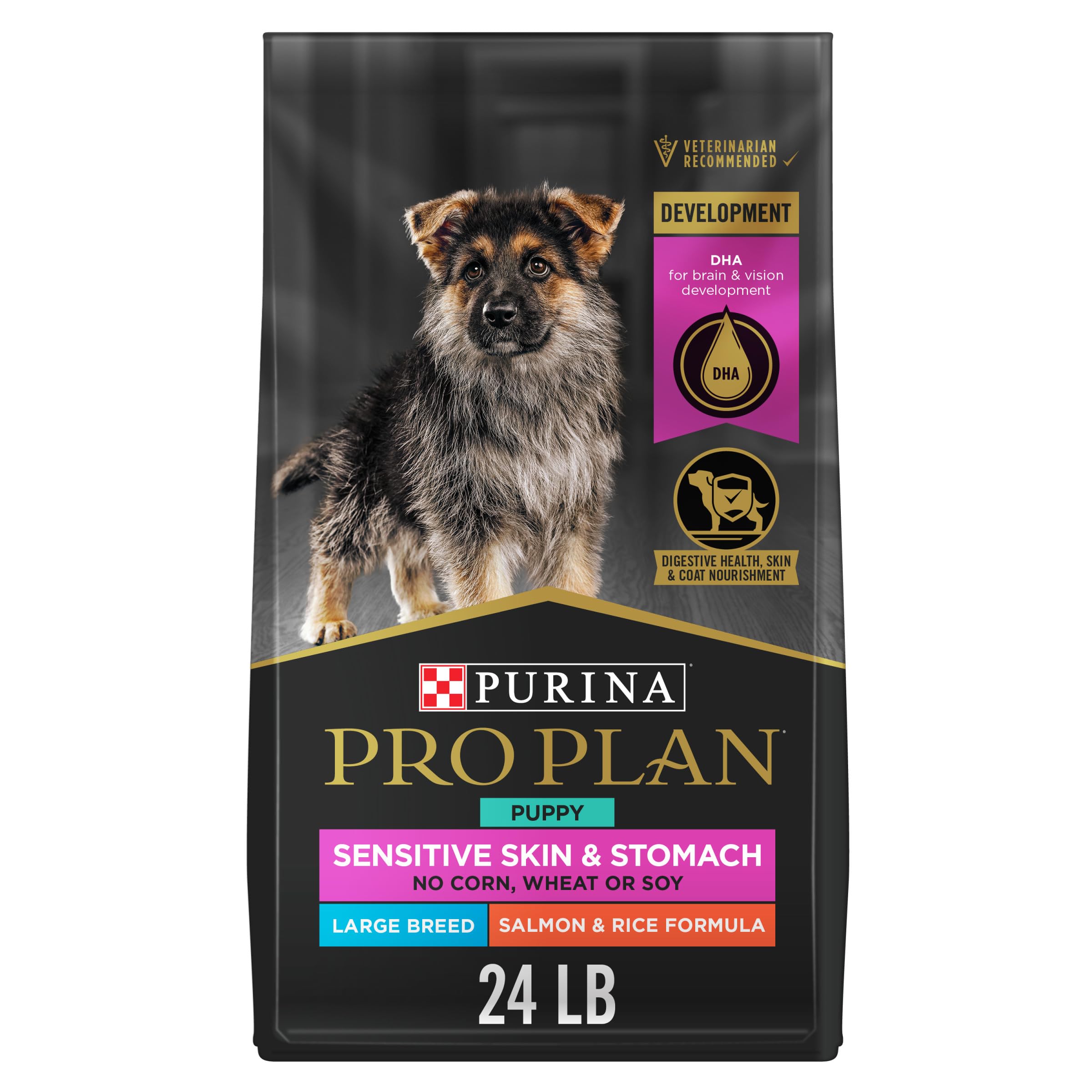 Purina Pro Plan Dry Puppy Food, Development Sensitive Skin & Stomach Large Breed Formula - 10.9 kg (1 Pack) 🍁 All In One Marketplace Canada