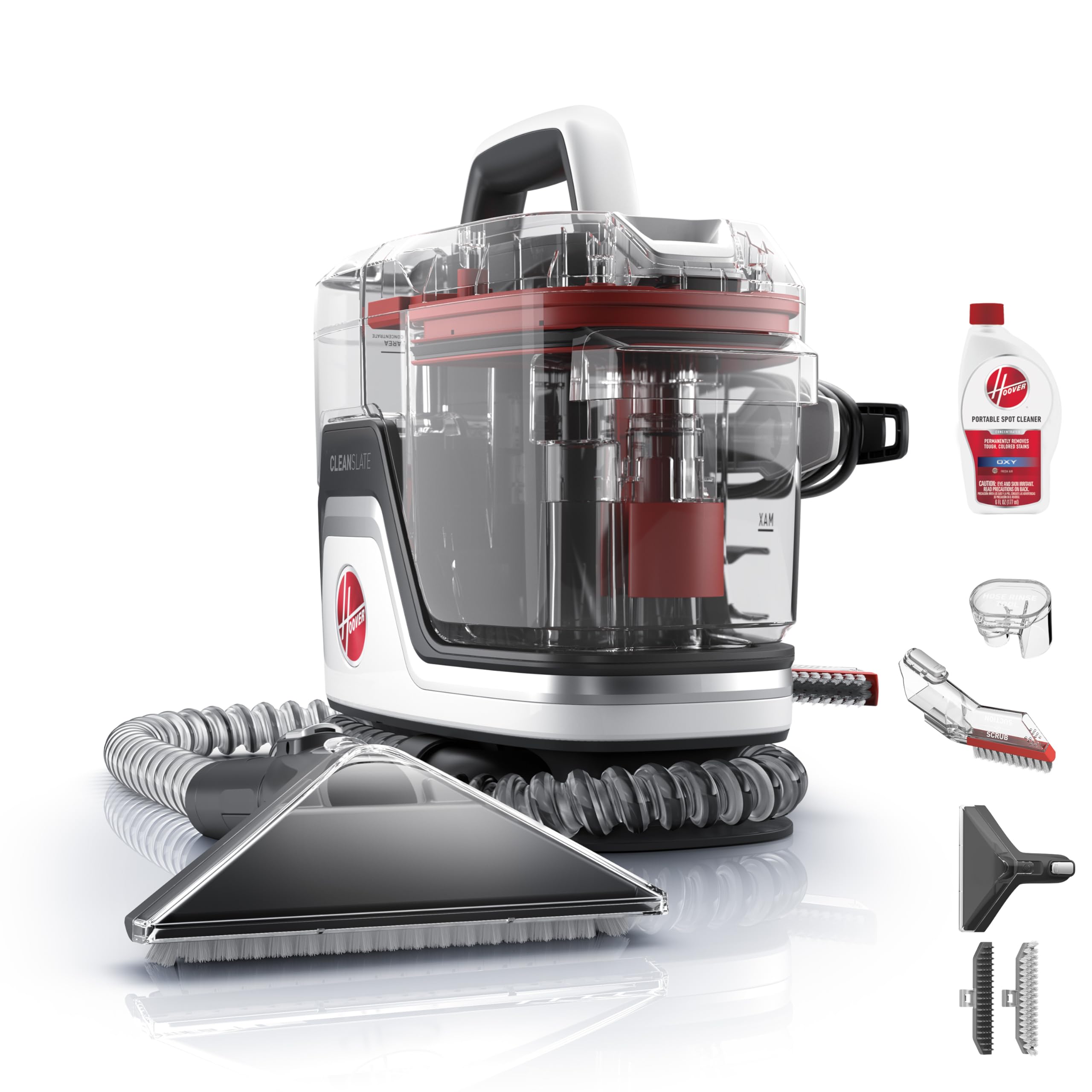 Hoover CleanSlate FH14000V Portable Carpet and Upholstery Spot Cleaner Machine with Dual Tank Technology, 40 oz Capacity, 7 Inch WidePath Tool, Pet Stain Remover, Red 🍁 All In One Marketplace Canada