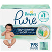 Pampers Pure Baby Diapers, Size 1 (8-14 lbs), 198, Up to 100% Leakproof, Premium Hypoallergenic Soft Diapers 🍁 All In One Marketplace Canada