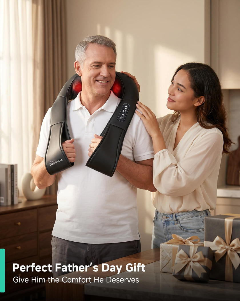 Snailax Shiatsu Neck Massager with Heat, 8 Kneading Nodes for Shoulders 🍁 All In One Marketplace Canada