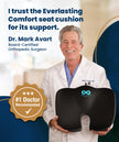 Everlasting Comfort Doctor Recommended Memory Foam Seat Cushion for Office Chairs & Car - Ergonomic Office Desk Accessories - Cushions for Tailbone Pain Relief, Sciatica (Black, Large) 🍁 All In One Marketplace Canada