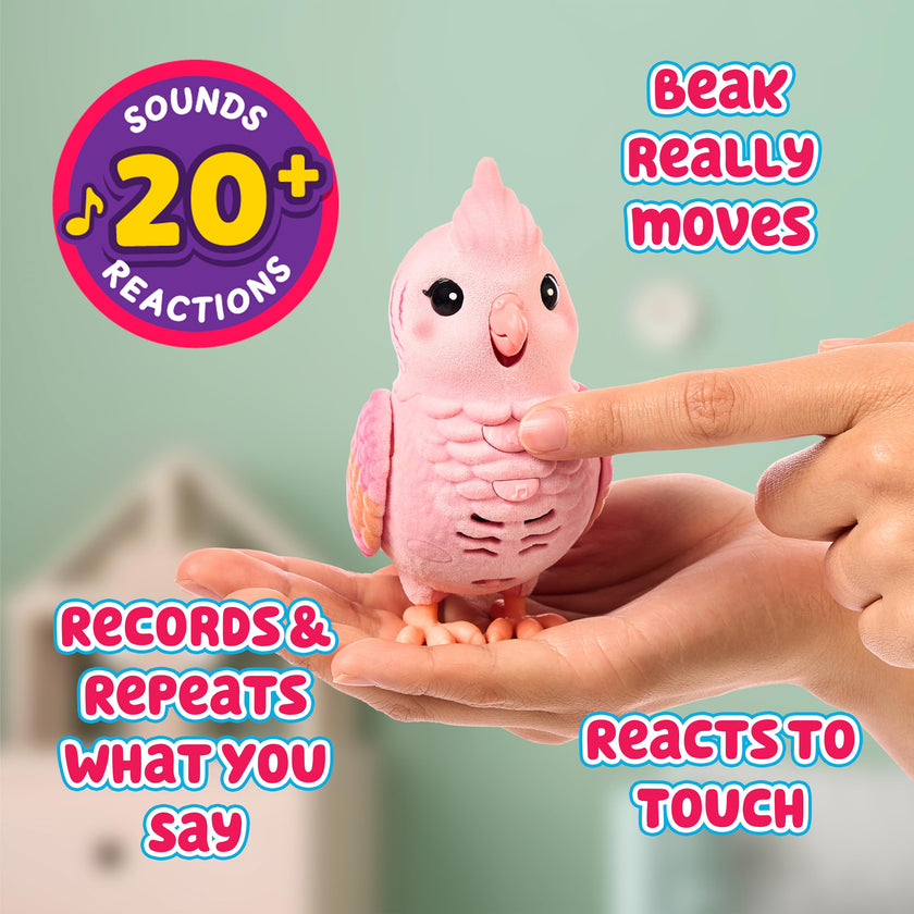 Little Live Pets My Really Real Bird & Cage - Rosie, Interactive, Realistic Pet, 20+ Sounds & Reactions (25cm/9,8in Cage, 10,9cm/4,3in Bird), Records & Repeats or Whistles Back, Carry & Display 🍁 All In One Marketplace Canada
