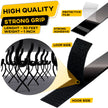 Hook and Loop Tape Roll with Heavy Duty Adhesive Industrial Strength Easy to Cut, Strong Hook and Loop Strips with Sticky Back, Black (Black, 1 Inch x 30 Feet) 🍁 All In One Marketplace Canada