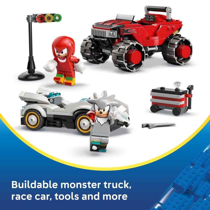 LEGO Sonic The Hedgehog Silver’s Car vs. Knuckles’ Monster Truck Building Toy for Boys & Girls - Racing Playset W/Silver & Knuckles Minifigures for Kids, Ages 8+ - Gift Idea for Birthdays - 77118 🍁 All In One Marketplace Canada