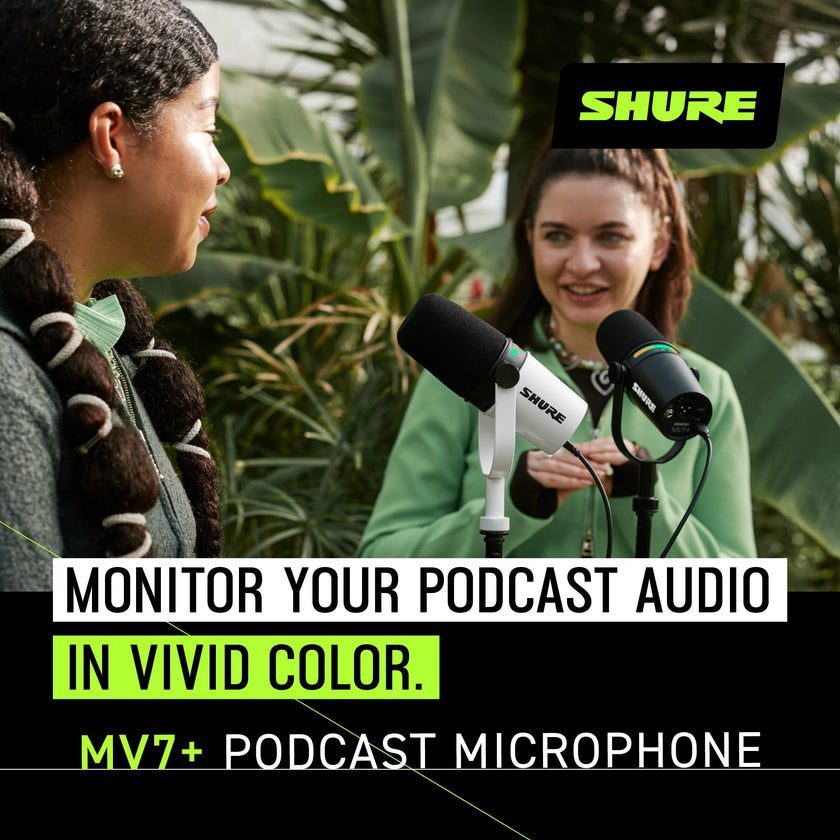 Shure MV7+ USB-C & XLR Podcast Dynamic Mic with Stand - Black 🍁 All In One Marketplace Canada