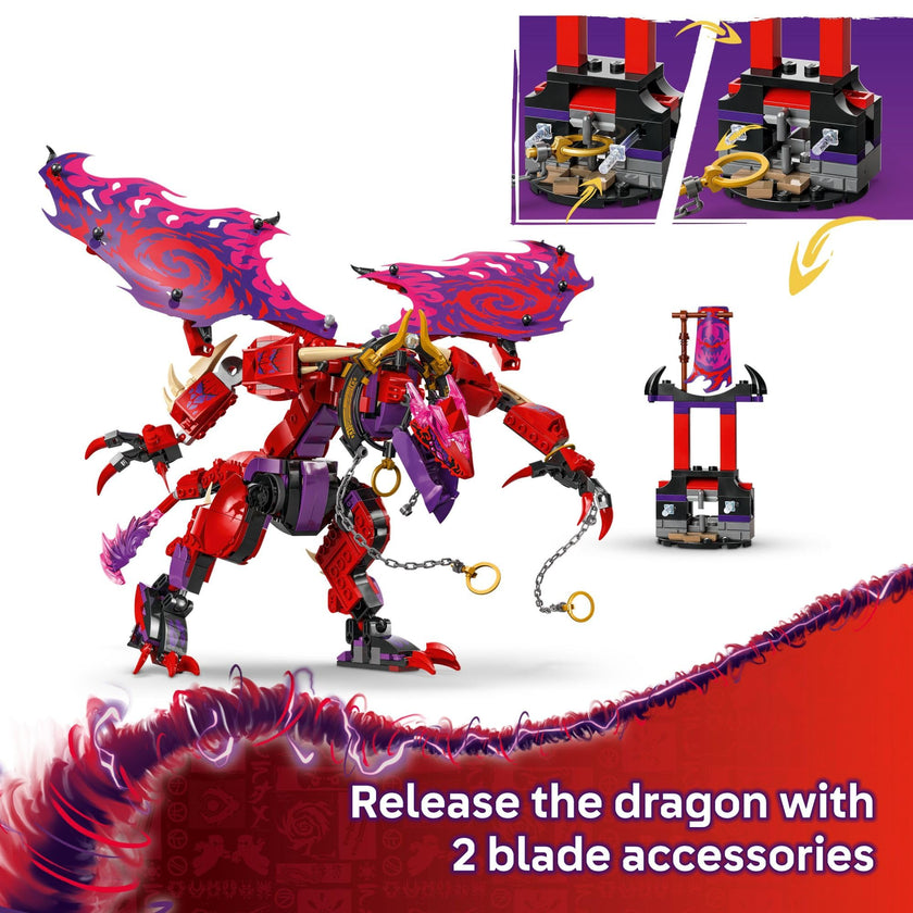 LEGO NINJAGO Thunderfang Dragon of Chaos Building Toy for Kids Ages 8+ - Dragon Rising Playset with 6 Minifigures and Poseable Dragon Figure - Birthday Gift Idea for Boys and Girls - 71832 🍁 All In One Marketplace Canada
