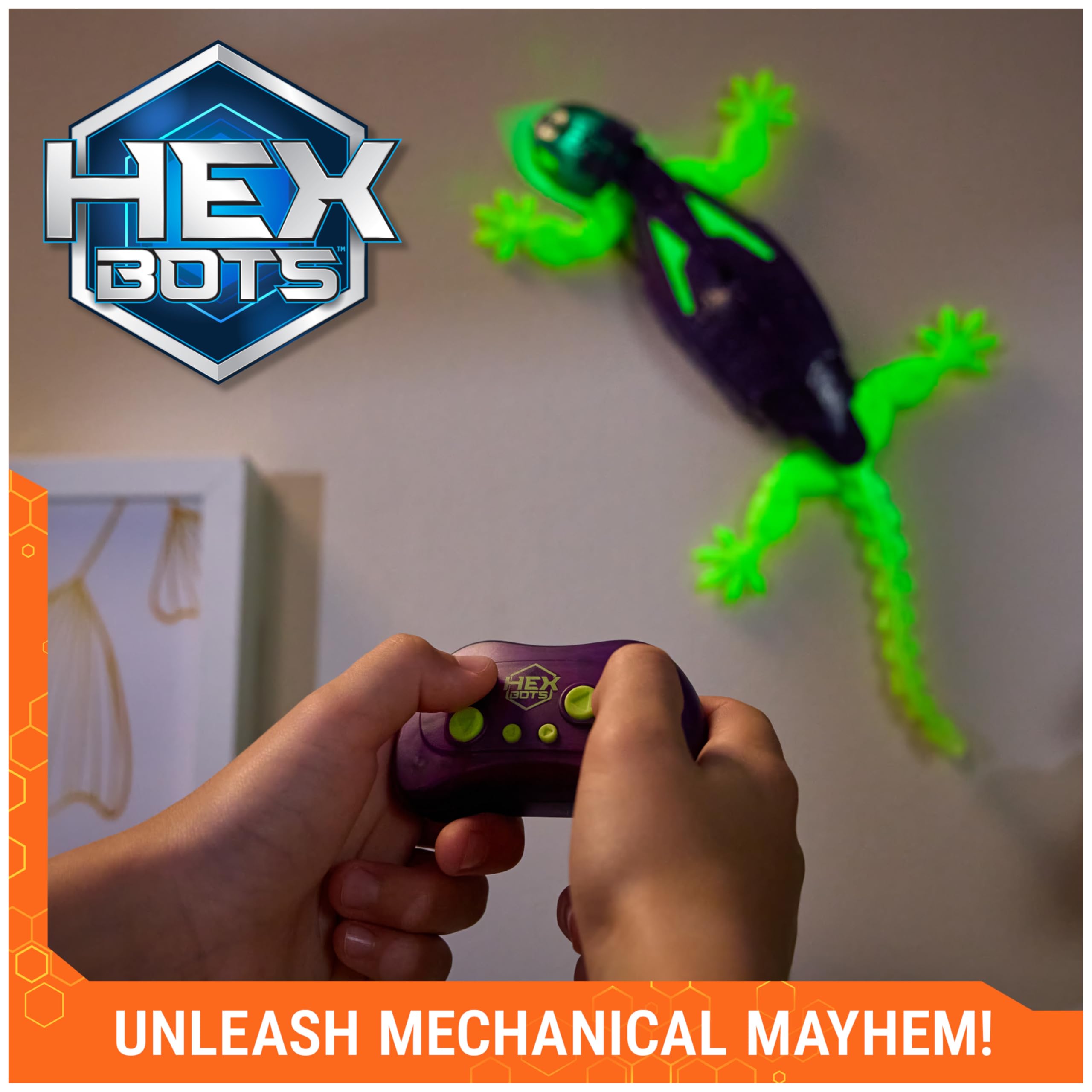 HEX Bots Glow-in-the-Dark Wall Crawler Gecko Remote Control Toy 🍁 All In One Marketplace Canada