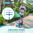Gotrax KS1 Kids Kick Scooter, LED Lighted Wheels and 3 Adjustable Height Handlebars, Lean-to-Steer & Widen Anti-Slip Deck, 3 Wheel Scooter for Boys & Girls Ages 3+ and up to 50 Kg (Blue) 🍁 All In One Marketplace Canada