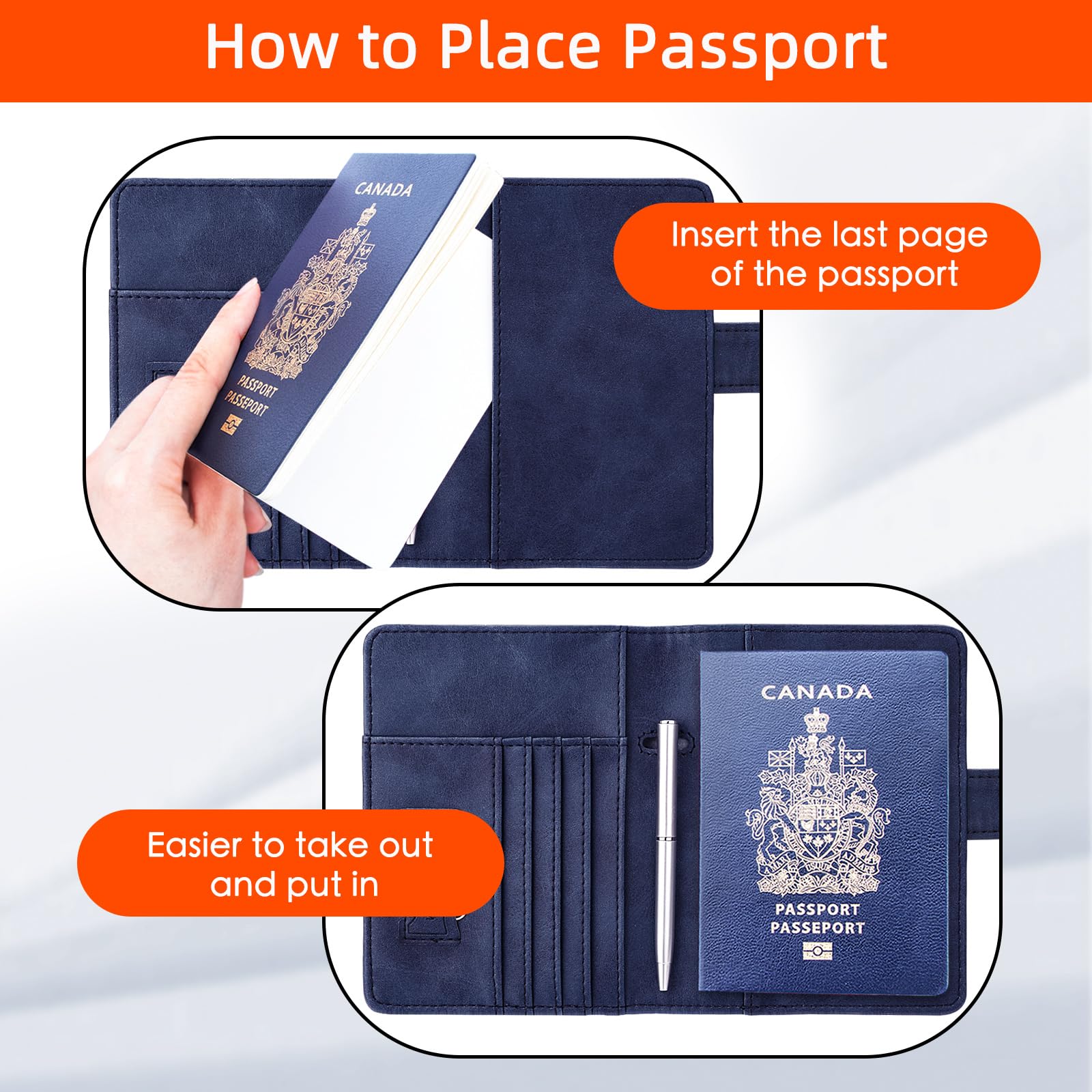 WALNEW RFID Blocking Passport Holder Travel Wallet Cover Case 🍁 All In One Marketplace Canada