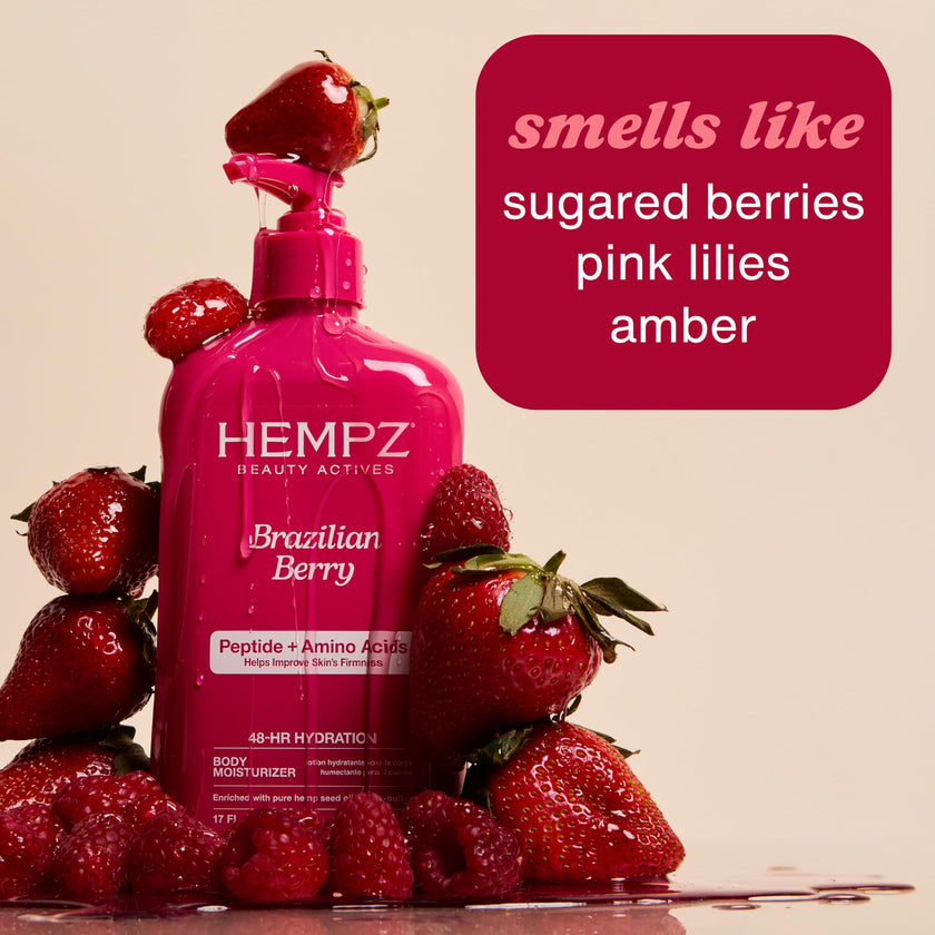 Hempz Brazilian Berry Beauty Actives Lotion, Hydrating Moisturizer for Body, Hands and Feet 17 oz. 🍁 All In One Marketplace Canada