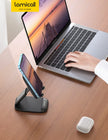 Lamicall Foldable Phone Stand for Desk - Height Adjustable Cell Phone Holder Portable Cellphone Cradle Desktop Dock Mom Gift Compatible with iPhone 14 15 16 17 Pro Max Plus Air, S24 S25 Ultra, 4-8