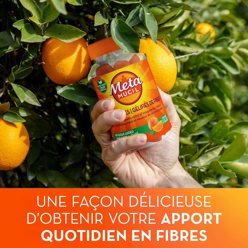 Metamucil Fibre Gummies, No Sugar Added, Daily Supplement, Prebiotic Plant-Based Fibre Blend, Orange Flavour, 72 Gummies 🍁 All In One Marketplace Canada