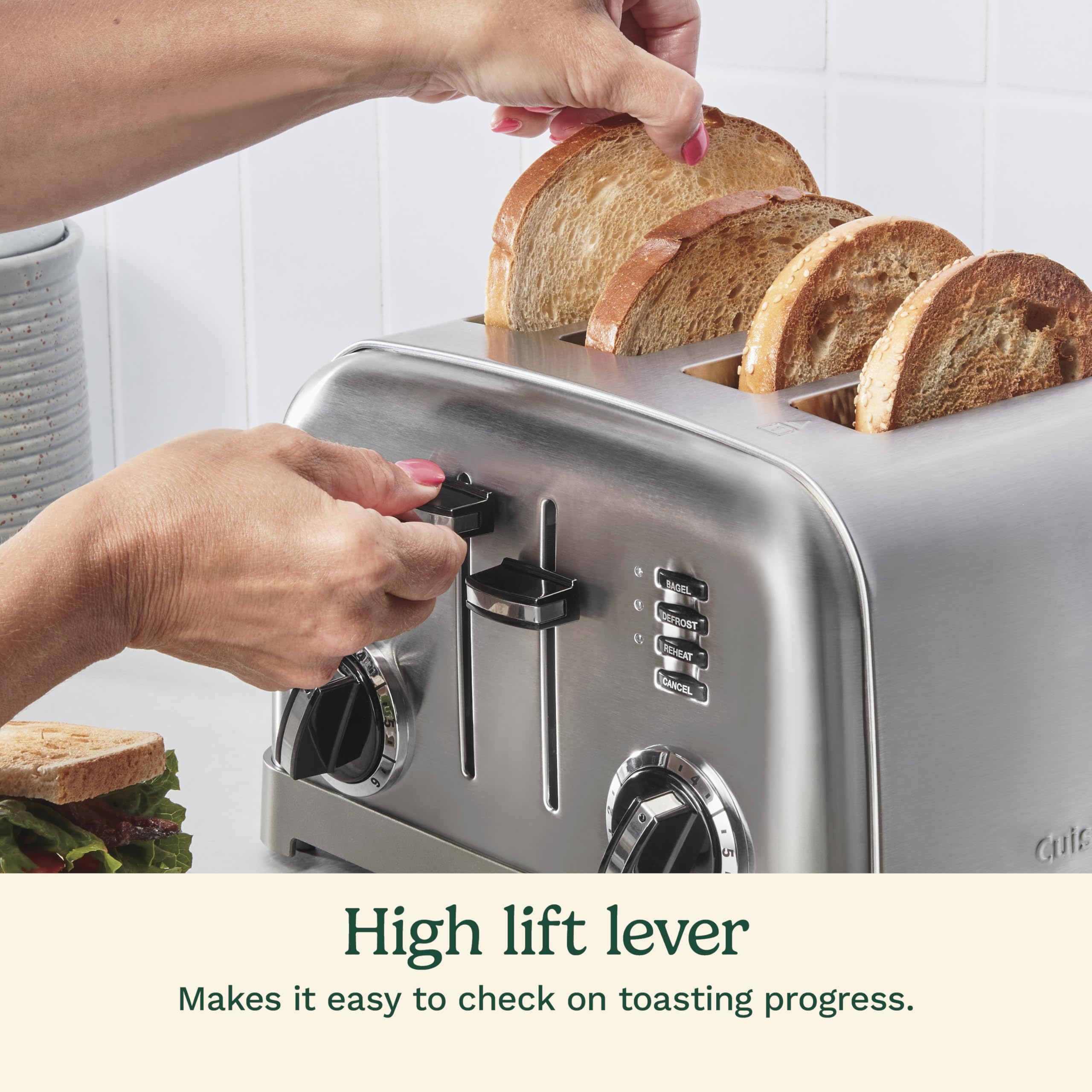 Cuisinart 4-Slice Toaster, 6-browning Levels, Brushed Silver (CPT-180C) 🍁 All In One Marketplace Canada